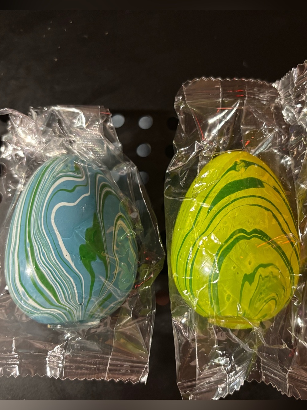 NWT Two Squishy Fidget Marbled Egg Toys